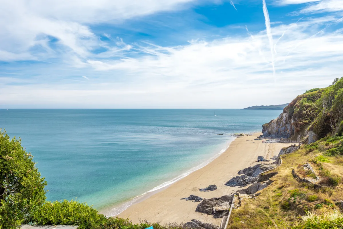 The beach below The White House