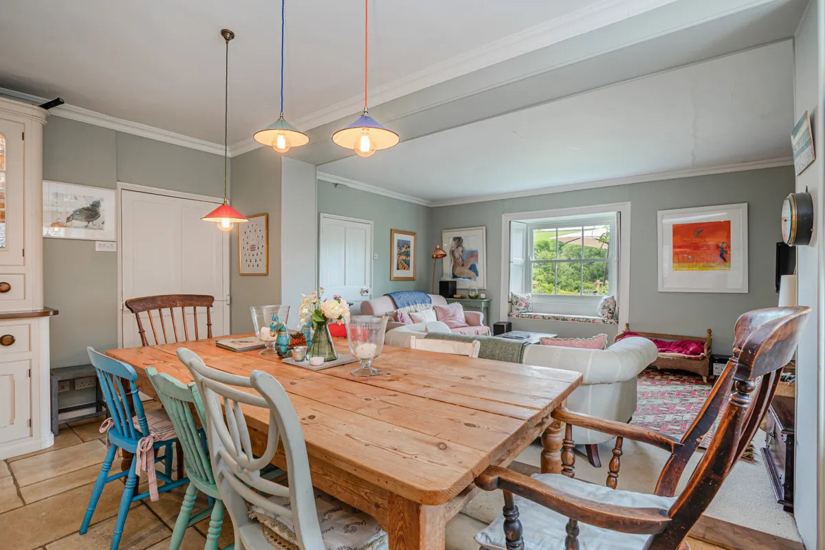 The dining space