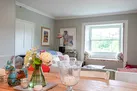 The dining table looking across to the living space
