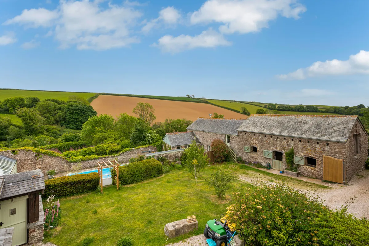 Looking across from the upstairs bedrooms to the countryside beyond