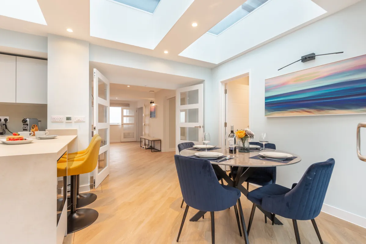 The kitchen dining space-perfect for a smaller more intimate dining experience.