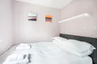 Bedroom 3, with 4'6'' double bed and garden views.