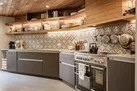 Range cooker and space to prep a great meal-if the outdoor kitchen is not to your liking!