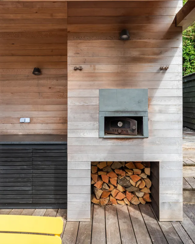 The wood fired pizza oven