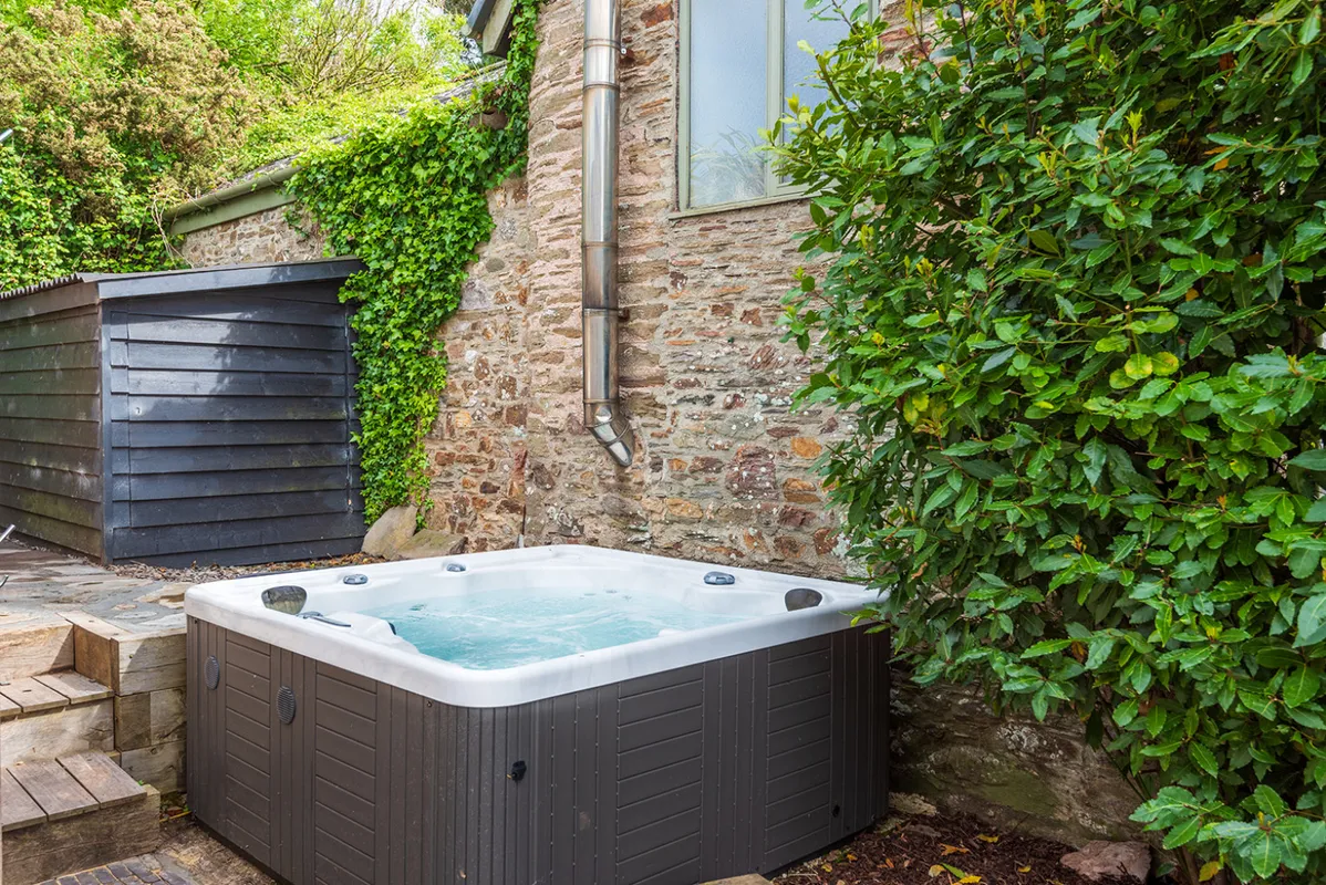 The hot tub, perfect for unwinding at the end of the day