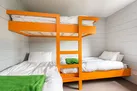 The triple bunk room