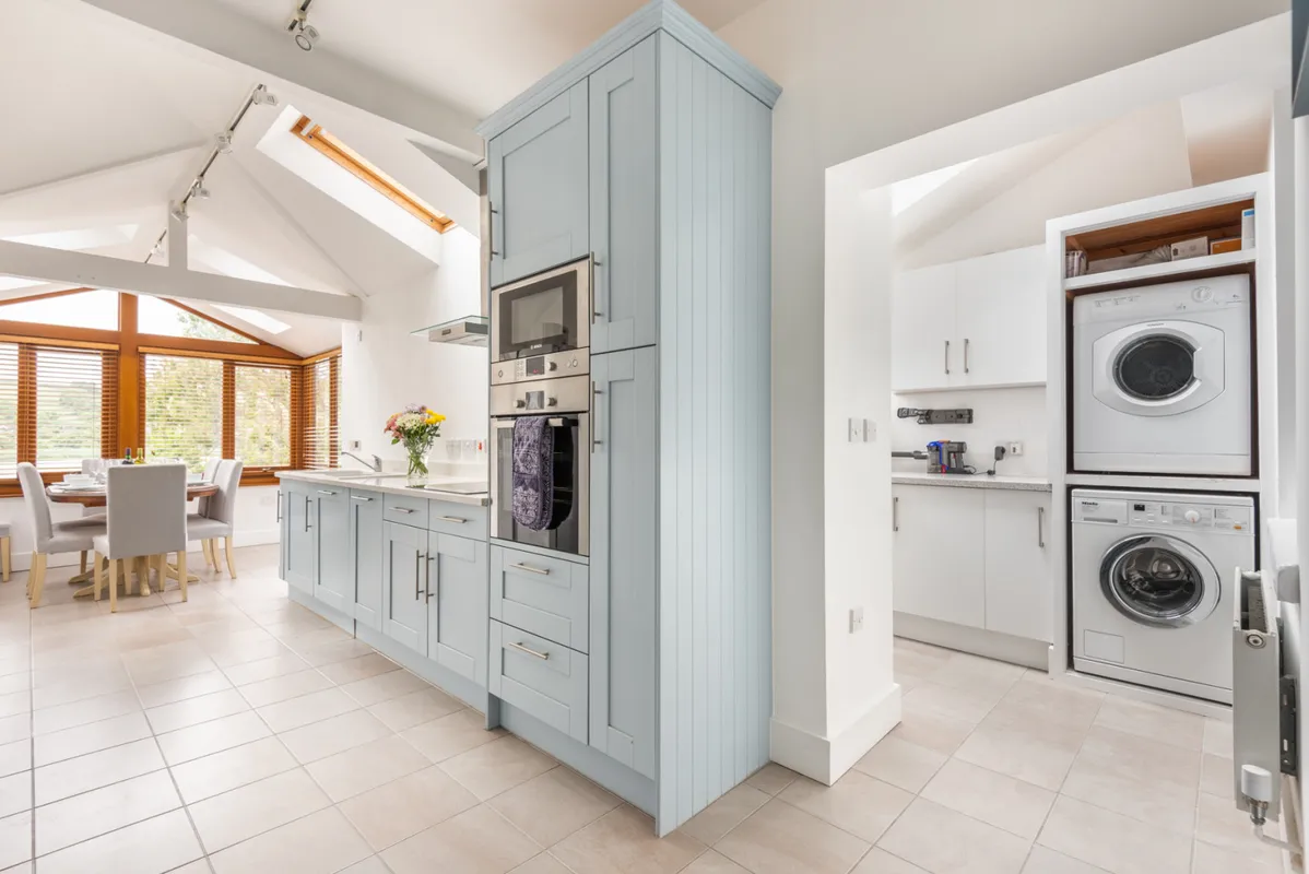 The kitchen with utility space