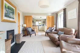 Comfortable, spacious living room with log burner for superb winter breaks