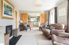 Comfortable, spacious living room with log burner for superb winter breaks