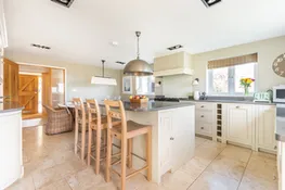 Spacious kitchen diner a real hub in this home from home near Beesands