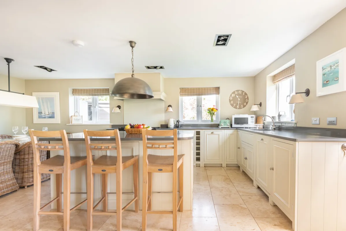Another view of the spacious kitchen diner