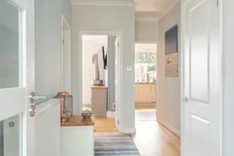 Looking into Middlecombe Lodge from the front door