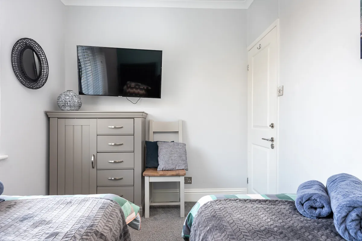 Another view of the twin bedroom.