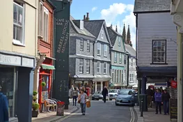Totnes is full of independent shops, an interesting town with a bohemian feel.