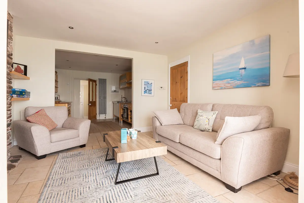 The lounge area on the ground floor