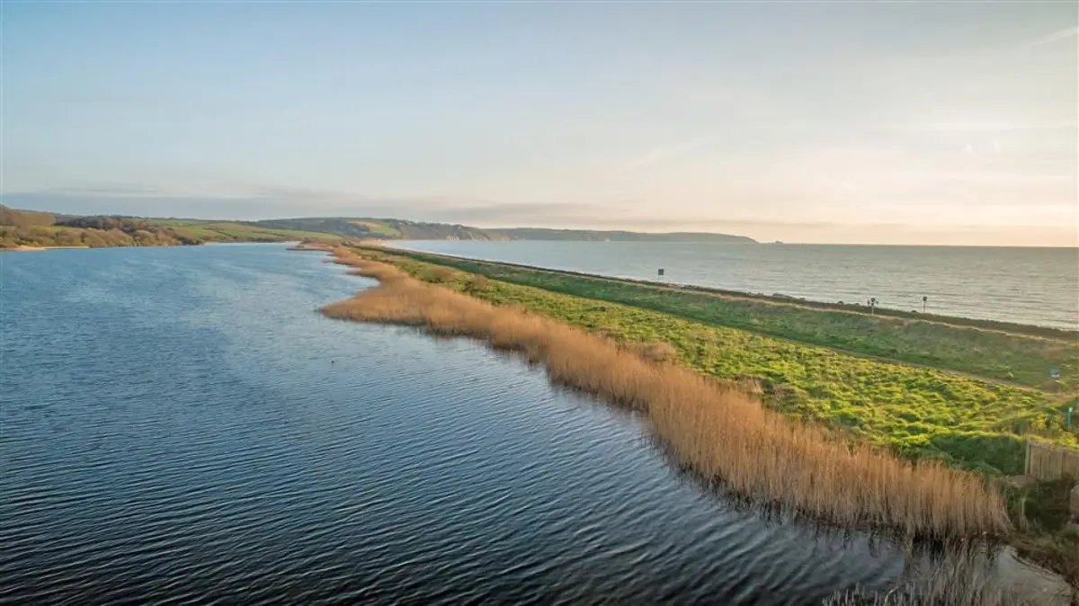 A site of special scientific interest-Slapton Ley Nature Reserve looking over to Start Bay